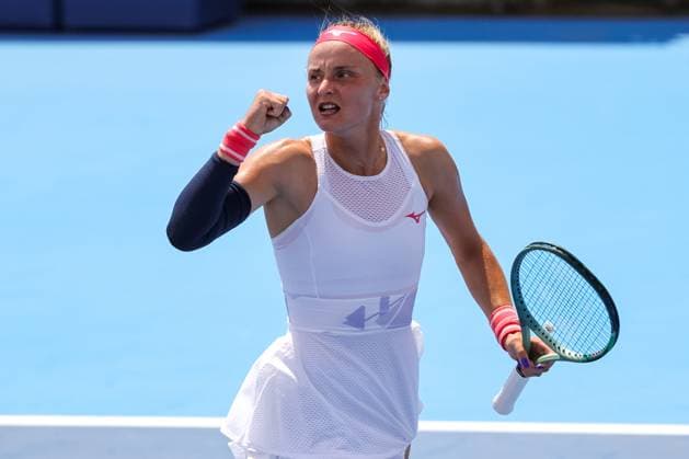 August 8, 2025, Mason, Ohio, U.S: Rebecca Sramkova (SVK) reacts to a shot during FridayÃ¢â‚¬â ¢s first round of the Cincinnati Open at the Lindner Family Tennis Center , Mason, Oh. Mason U.S - ZUMAs304 20250808_zaf_s304_094 Copyright: xScottxStuartx