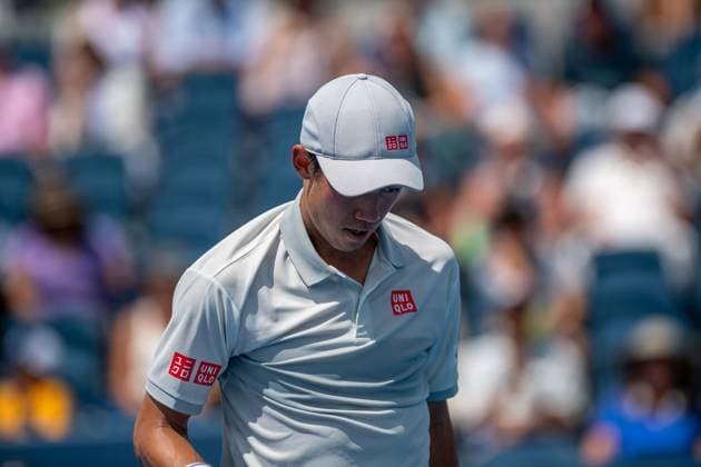 Cincinnati Open: Round 1 Match Camilo Uno Carabelli And Kei Nishikori Kei Nishikori is seen during the Round 1 match between Camilo Ugo Carabelli and Kei Nishikori at the Cincinnati Open in Mason, Ohio, on August 8, 2025. Mason Ohio United States  Copyright: xJasonxWhitmanx originalFilename:whitman-cincinna250808_npPJQ.jpg