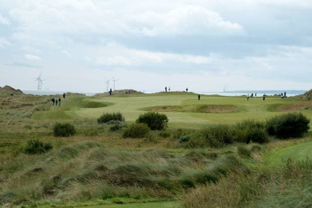 UK: Nexo Championship, Old Course at Trump International Golf Links, Aberdeen, Scotland on 08 August 2025: Pictured: A general view on the 12th fairway during the second round of the Nexo Championship 2025 at Trump International Golf Links, Aberdeenshire, Scotland Aberdeen Trump International Golf Links Scotland Copyright: xAlexxToddx