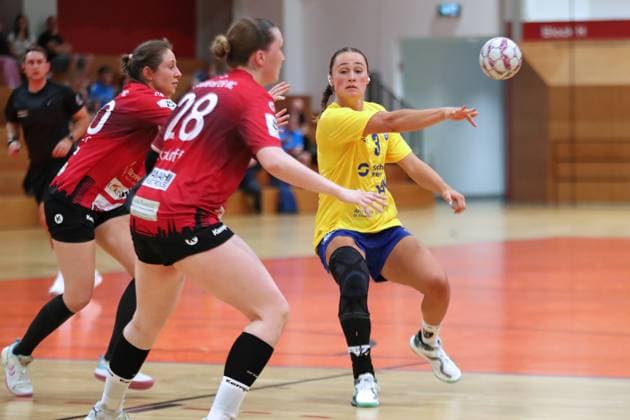 Handball-Testspiel: HC Leipzig vs. FHC Frankfurt Oder, 08.08.25 Lara Seidel (3, HC Leipzig). Handball, 2. Bundesliga Frauen, HBF, Saison 2025 2026, Testspiel: HC Leipzig vs. FHC Frankfurt Oder am 08.08.25 in der Sporthalle Brüderstraße Leipzig. Copyright: xBEAUTIFULxSPORTS JanxKaeferx