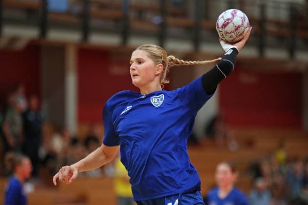 Handball-Testspiel: HC Leipzig vs. FHC Frankfurt Oder, 08.08.25 Wiebke Meyer (41, HC Leipzig). Handball, 2. Bundesliga Frauen, HBF, Saison 2025 2026, Testspiel: HC Leipzig vs. FHC Frankfurt Oder am 08.08.25 in der Sporthalle Brüderstraße Leipzig. Copyright: xBEAUTIFULxSPORTS JanxKaeferx