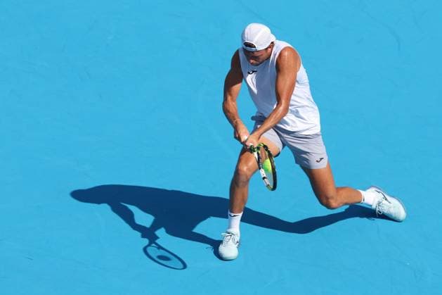 August 8, 2025, Mason, Ohio, USA: Mason, Ohio; Cincinnati Open Tennis Tournament - 2025 08 08 - Alexandre Muller plays a ball against opponent Jenson Brooksby. - ZUMAPress Mason USA - ZUMAn24_ 20250808_zaf_n24_180 Copyright: xWallyxNellx