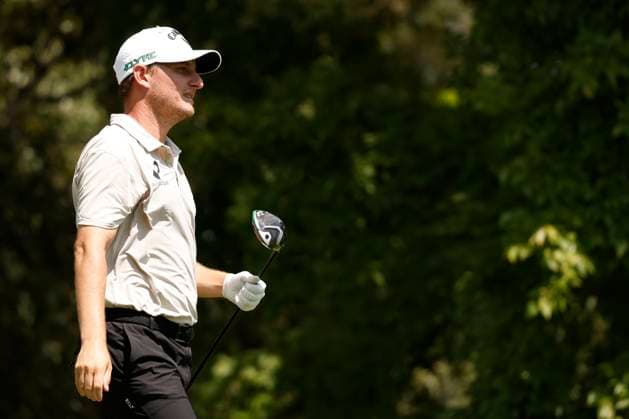 MEMPHIS, TN - AUGUST 08: Emiliano Grillo of Argentina during the second round of the FedEx St. Jude Championship, August 8, 2025, at TPC Southward in Memphis, Tennessee. (Photo by Matthew Maxey Icon Sportswire) GOLF: AUG 08 PGA, Golf Herren FedEx Cup Playoffs - FedEx St. Jude Championship EDITORIAL USE ONLY Icon250808049
