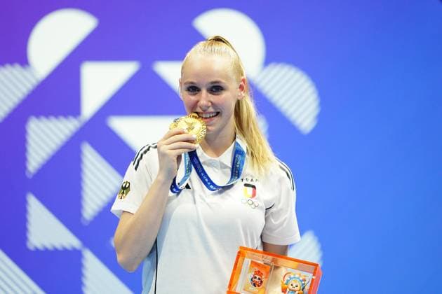 The World Games 2025 - Karate Mia Bitsch from Germany wins a gold medal in the Female Individual Karate 55kg. Karate competitions begin during the 2025 World Games at the Jianyang Cultural and Sports Centre on August 8, 2025 in Chengdu, China. Chengdu China Copyright: xGokhanxTanerx xSOPAxImagesx GTANER_SopaImages_Karate_WorldGames2025_Chengdu_China_08082025_00024