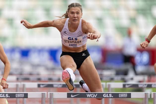 Deutsche Leichtathletik-Meisterschaften 2025 Johanna Stegmaier (LG Eckental). Deutsche Leichtathletik-Meisterschaften 2025 vom 31. Juli bis 3. August 2025 in Dresden. Zehnkampf der Maenner und Siebenkampf der Frauen., Dresden Hessen Deutschland Heinz-Steyer-Stadion *** German Athletics Championships 2025 Johanna Stegmaier LG Eckental German Athletics Championships 2025 from July 31 to August 3, 2025 in Dresden Mens Decathlon and Womens Heptathlon , Dresden Hesse Germany Heinz Steyer Stadium