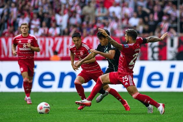 Dusseldorf, Germany - 09.08.25: Football match Bundesliga 2 Fortuna Düsseldorf - Hannover 96 at Merkur Spiel Arena  Copyright: xVITALIIxKLIUIEVx