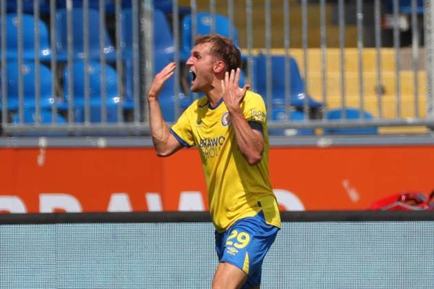 Braunschweig vs. Fürth, 2. BL Braunschweig, 09.08.2025, FUßBALL - Eintracht Braunschweig vs. SpVgg Greuther Fürth, 2. BL, Saison 2025 26. Lukas Frenkert (Eintracht Braunschweig) jubelt nach seinem Tor zum 1:1 Braunschweig