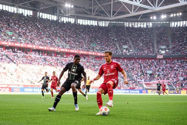 Dusseldorf, Germany - 09.08.25: Football match Bundesliga 2 Fortuna Düsseldorf - Hannover 96 at Merkur Spiel Arena  Copyright: xVITALIIxKLIUIEVx