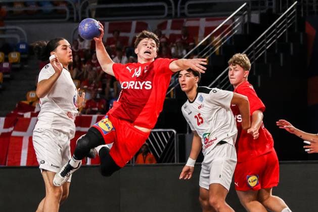 August 9, 2025, Cairo, Cairo, Egypt: BOYSEN MAGNUS The Denmark Player During IHF Men s World Championship, WM, Weltmeisterschaft u19 Match Between Denmark and Tunisia At Cairo Stadium Main Hall Cairo Egypt - ZUMAe138 20250809_zsp_e138_010 Copyright: xBassemxElziatyx