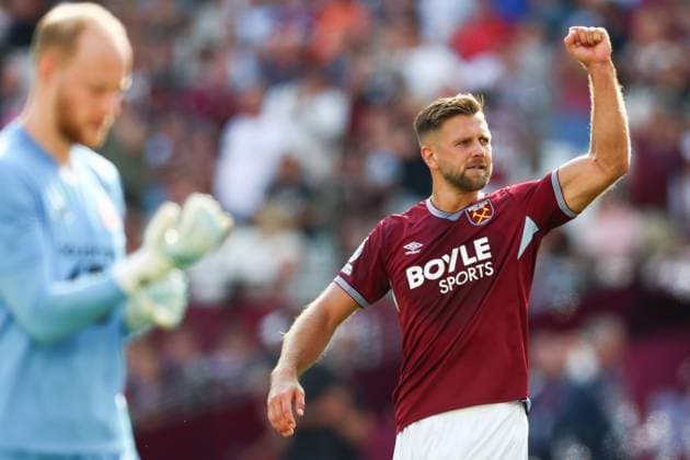 Niclas Fullkrug of West Ham United celebrates after scoring a goal (1-1) West Ham United v Lille, Pre Season Friendly, Football, London Stadium, London, UK - 09 Aug 2025London London Stadium United Kingdom EDITORIAL USE ONLY No use with unauthorised audio, video, data, fixture lists, club league logos or live services. Online in-match use limited to 120 images, no video emulation. No use in betting, games or single club league player publications.  Copyright: xSimonxDael Shutterstockx 15433741y