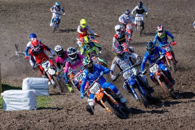 v.l. 7 Maximilian Spies (GER), 911 Jordi Tixier (FRA), 300 Noah Ludwig (GER), 261 Jörgen-Matthias Talviku (EST) und 142 Jere Haavisto (FIN). xettx, Deutschland, Gaildorf, 09.08.2025, ADAC MX Masters, 2025, 60. Internationaler Gaildorfer Motocross, MX Masters, 1. Rennen, Auf der Wacht *** from l 7 Maximilian Spies GER , 911 Jordi Tixier FRA , 300 Noah Ludwig GER , 261 Jörgen Matthias Talviku EST and 142 Jere Haavisto FIN xettx, Germany, Gaildorf, 09 08 2025, ADAC MX Masters, 2025, 60 International Gaildorf Motocross, MX Masters, 1 race, Auf der Wacht