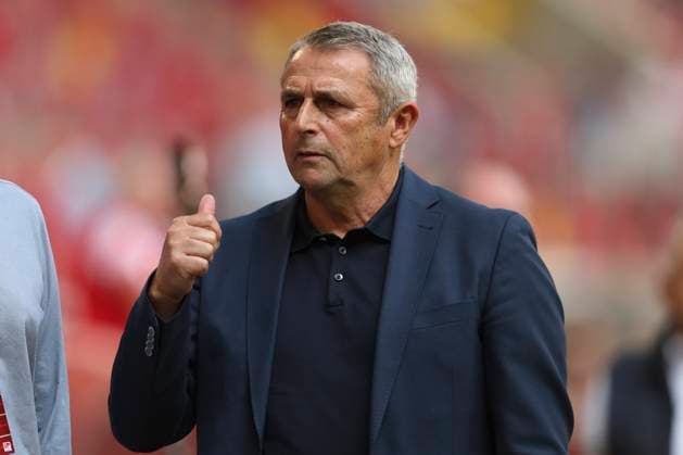Vorstand Klaus Allofs (Fortuna Duesseldorf) gestikuliert, Gestik waehrend des spiels der 2. Bundesliga zwischen Fortuna Dusseldorf und Hannover 96, Merkur Spiel-Arena am 09. August 2025 in Gelsenkirchen, Deutschland. (Foto von Oliver Kaelke DeFodi Images) +++ Vorstand Klaus Allofs (Fortuna Duesseldorf) gestures during the 2. Bundesliga match between Fortuna Düsseldorf and Hannover 96 at Merkur Spiel-Arena on August 9, 2025 in Gelsenkirchen, Germany. (Photo by Oliver Kaelke DeFodi Images) DFB DFL REGULATIONS PROHIBIT ANY USE OF PHOTOGRAPHS AS IMAGE SEQUENCES AND OR QUASI-VIDEO. (Photo by Oliver Kaelke DeFodi Images)