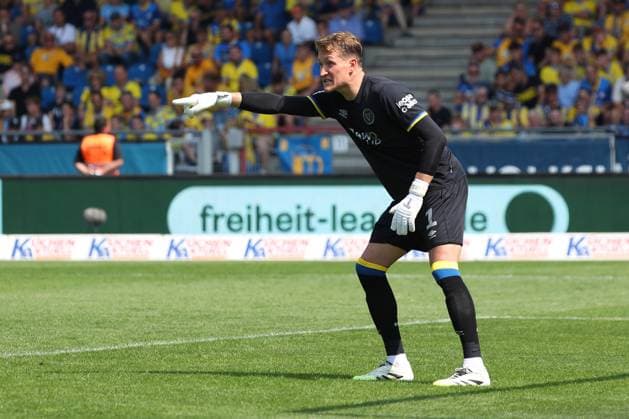 Braunschweig vs. Fürth, 2. BL Braunschweig, 09.08.2025, FUßBALL - Eintracht Braunschweig vs. SpVgg Greuther Fürth, 2. BL, Saison 2025 26. Torwart Ron-Thorben Hoffmann (Eintracht Braunschweig) Braunschweig