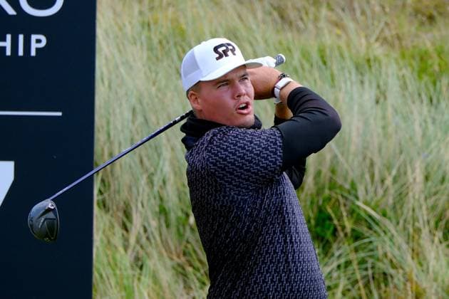 UK: Nexo Championship, Old Course at Trump International Golf Links, Aberdeen, Scotland on 09 August 2025: Pictured: Tadeas Tetak (Slovakia) on the 17th tee during the third round of the Nexo Championship 2025 at Trump International Golf Links, Aberdeenshire, Scotland Aberdeen Trump International Golf Links Scotland Copyright: xAlexxToddx