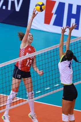Croatia v Kosovo: CEV EuroVolley 2026 Qualifiers Josipa Markovic of Croatia during the CEV EuroVolley 2026 Qualification Phase group G Leg 4 match between Croatia and Kosovo at Gradski vrt Hall in Osijek, Croatia, on August 9, 2025.  DavorxJavorovic PIXSELL