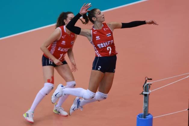 Croatia v Kosovo: CEV EuroVolley 2026 Qualifiers Mika Grbavica of Croatia during the CEV EuroVolley 2026 Qualification Phase group G Leg 4 match between Croatia and Kosovo at Gradski vrt Hall in Osijek, Croatia, on August 9, 2025.  DavorxJavorovic PIXSELL