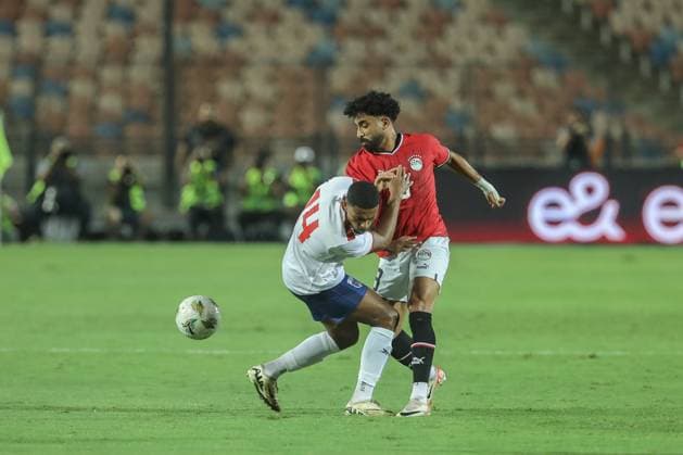 Egypt v Cape Verde - Africa Cup of Nations 2025 Qualifiers CAIRO, EGYPT - SEPTEMBER 06: Mohamed Hany (3) of Egypt in action against Deroy Duarte (14) of Cape Verde during the Africa Cup of Nations 2025 Qualifiers football match between Egypt and Cape Verde at Cairo International Stadium in Cairo, Egypt on September 06, 2024. Al Qahirah Egypt. Editorial use only. Please get in touch for any other usage.  Copyright: x2025xAnadoluxMohamedxElshahedx