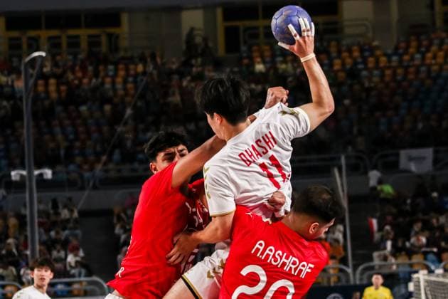 August 9, 2025, Cairo, Cairo, Egypt: MASATO OHASHI The Japanese Handball Player During 11TH IHF Men s World Championship, WM, Weltmeisterschaft U19 Egypt 2025 Match Between Egypt And Japan At Cairo Stadium Main Hall Cairo Egypt - ZUMAe138 20250809_zsp_e138_037 Copyright: xBassemxElziatyx