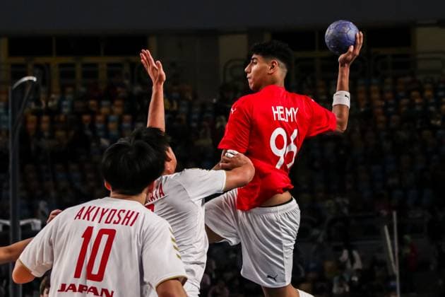 August 9, 2025, Cairo, Cairo, Egypt: AHMED MOHAMMED The Egyptian Handball Player During 11TH IHF Men s World Championship, WM, Weltmeisterschaft U19 Egypt 2025 Match Between Egypt And Japan At Cairo Stadium Main Hall Cairo Egypt - ZUMAe138 20250809_zsp_e138_041 Copyright: xBassemxElziatyx