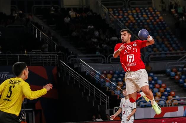 August 9, 2025, Cairo, Cairo, Egypt: ABDELRHMAN ALY The Egyptian Handball Player During 11TH IHF Men s World Championship, WM, Weltmeisterschaft U19 Egypt 2025 Match Between Egypt And Japan At Cairo Stadium Main Hall Cairo Egypt - ZUMAe138 20250809_zsp_e138_053 Copyright: xBassemxElziatyx