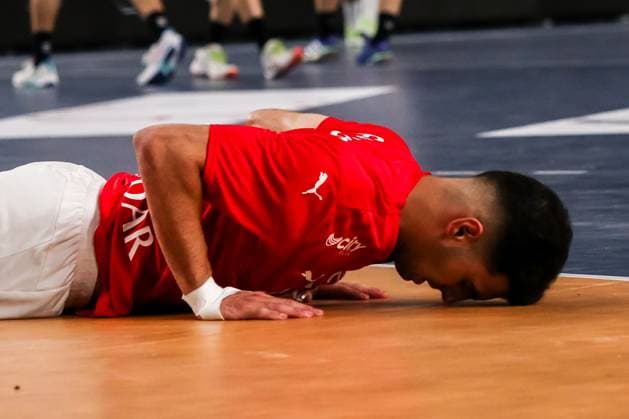August 9, 2025, Cairo, Cairo, Egypt: ABDELRHMAN ALY The Egyptian Handball Player During 11TH IHF Men s World Championship, WM, Weltmeisterschaft U19 Egypt 2025 Match Between Egypt And Japan At Cairo Stadium Main Hall Cairo Egypt - ZUMAe138 20250809_zsp_e138_054 Copyright: xBassemxElziatyx