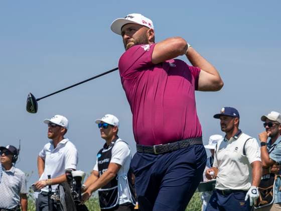 BOLINGBROOK, IL - AUGUST 09: Jon Rahm drives off the second tee during day two of LIV Golf Chicago on Saturday, August 09, 2025 at Bolingbrook Golf Club in Bolingbrook, IL. (Photo by Joseph Weiser Icon Sportswire) GOLF: AUG 09 LIV Golf Chicago EDITORIAL USE ONLY Icon250809010