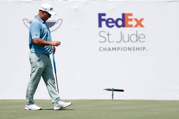 MEMPHIS, TN - AUGUST 09: Ryan Fox of New Zealand during the third round of the FedEx St. Jude Championship, August 9, 2025, at TPC Southward in Memphis, Tennessee. (Photo by Matthew Maxey Icon Sportswire) GOLF: AUG 09 PGA, Golf Herren FedEx Cup Playoffs - FedEx St. Jude Championship EDITORIAL USE ONLY Icon250809022