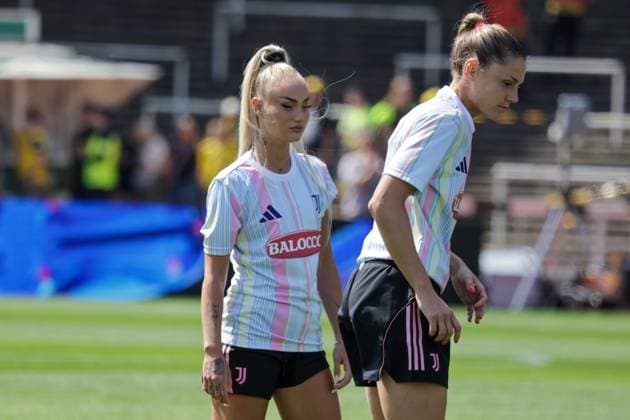 10.08.2025, xfanx, Fussball Testspiel, Borussia Dortmund Frauen - Juventus Turin Frauen v.l. Alisha Lehmann (Juventus Turin) (DFL DFB REGULATIONS PROHIBIT ANY USE OF PHOTOGRAPHS as IMAGE SEQUENCES and or QUASI-VIDEO) Dortmund