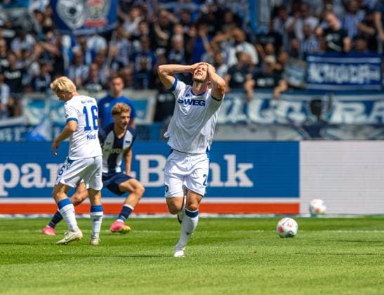 Fussball, Herren, Saison 2025 2026, 2. Bundesliga (2. Spieltag), Hertha BSC - Karlsruher SC, Christoph Kobald (Karlsruher SC), 10.08. 2025,