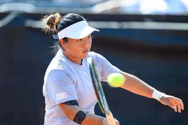 TENNIS - WTA, Tennis Damen Ladies Open Amstetten AMSTETTEN,AUSTRIA,10.AUG.25 - TENNIS - ITF World Tennis Tour, Ladies Open Amstetten. Image shows En Shuo Liang (TPE).  GEPAxpictures xChristianxMoser