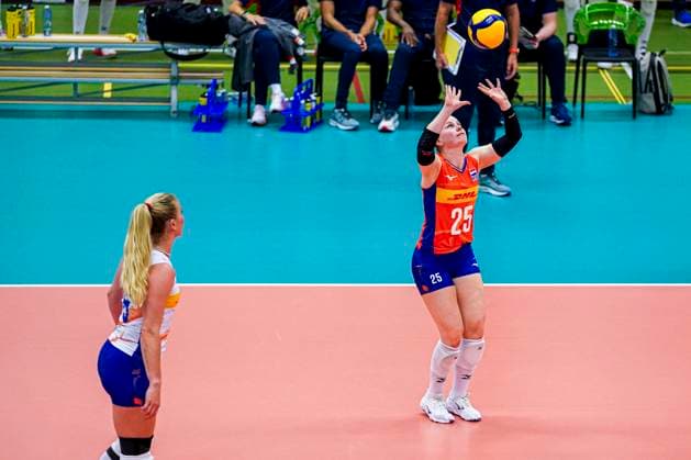 2025-08-10 Netherlands v Germany - Friendly WIJCHEN, NETHERLANDS - AUGUST 10: Florien Reesink of The Netherlands during the Friendly match between Netherlands and Germany at Sportcentrum Arcus on August 10, 2025 in Wijchen, Netherlands. Wijchen Sportcentrum Arcus Netherlands Content not available for redistribution in The Netherlands directly or indirectly through any third parties. Copyright: xAndrexWeeningx