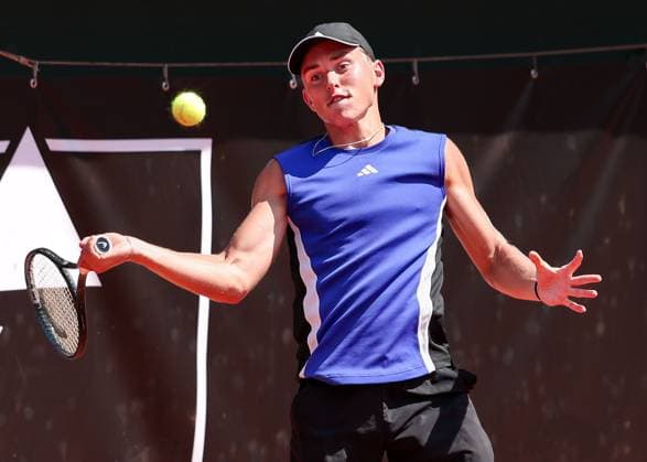 Justin Engel (GER), TC Grosshesselohe Herren Bundesliga Tennis - Herren Bundesliga Tennis - - TC Grosshesselohe - Grosshesselohe-Muenchen - Bayern - Germany - 10 August 2025. Copyright: xJuergenxHasenkopfx