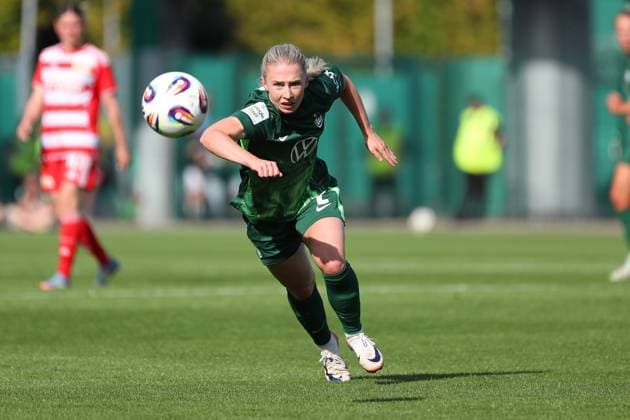VfL- Union Berlin, Frauen Wolfsburg, 10.08.2025, FUßBALL - VfL Wolfsburg vs. Union Berlin, Testspiel, Saison 2025 26. Thea Bjelde (VfL Wolfsburg) Wolfsburg