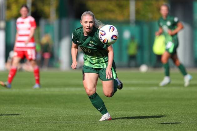 VfL- Union Berlin, Frauen Wolfsburg, 10.08.2025, FUßBALL - VfL Wolfsburg vs. Union Berlin, Testspiel, Saison 2025 26. Thea Bjelde (VfL Wolfsburg) Wolfsburg