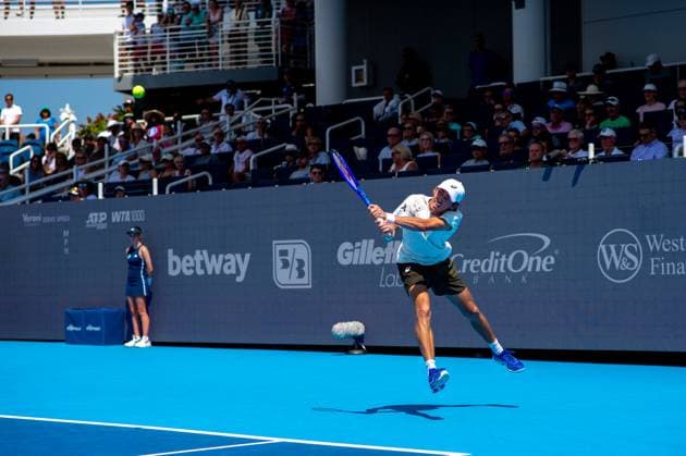 Cincinnati Open: Reilly Opelka V Alex De Minaur Alex de Minaur is seen during his second-round match at the Cincinnati Open in Mason, Ohio, on August 10, 2025. Mason Ohio United States  Copyright: xJasonxWhitmanx originalFilename:whitman-cincinna250810_np174.jpg