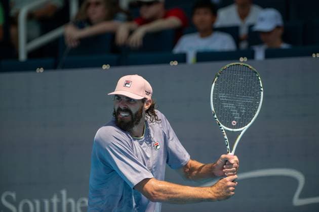 Cincinnati Open: Reilly Opelka V Alex De Minaur Reilly Opelka is seen during his second-round match at the Cincinnati Open in Mason, Ohio, on August 10, 2025. Mason Ohio United States  Copyright: xJasonxWhitmanx originalFilename:whitman-cincinna250810_npkrT.jpg