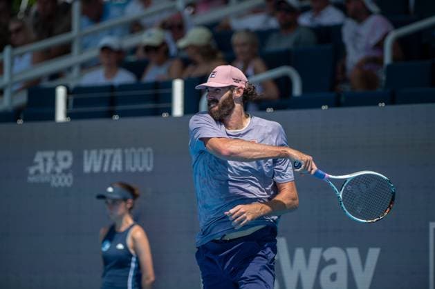 Cincinnati Open: Reilly Opelka V Alex De Minaur Reilly Opelka is seen during his second-round match at the Cincinnati Open in Mason, Ohio, on August 10, 2025. Mason Ohio United States  Copyright: xJasonxWhitmanx originalFilename:whitman-cincinna250810_npNsI.jpg