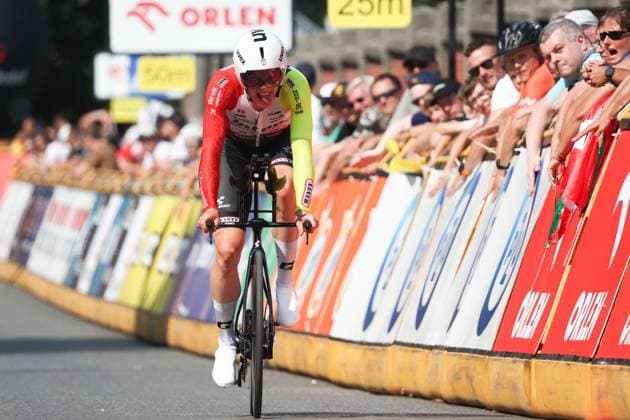Tour de Pologne 2025 - Stage 7 WIELICZKA, POLAND - AUGUST 10: Gijs Van Hoecke during the individual time trial, 7th stage of Tour de Pologne UCI World Tour cycling race in Wieliczka, Poland on August 10, 2025. Jakub Porzycki Anadolu Wieliczka Poland. Editorial use only. Please get in touch for any other usage.  Copyright: x2025xAnadoluxJakubxPorzyckix