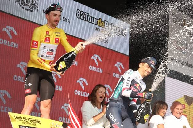 Tour de Pologne 2025 - Stage 7 WIELICZKA, POLAND - AUGUST 10: Brandon McNulty and Matteo Sobrero during the individual time trial, 7th stage of Tour de Pologne UCI World Tour cycling race in Wieliczka, Poland on August 10, 2025. Jakub Porzycki Anadolu Wieliczka Poland. Editorial use only. Please get in touch for any other usage.  Copyright: x2025xAnadoluxJakubxPorzyckix