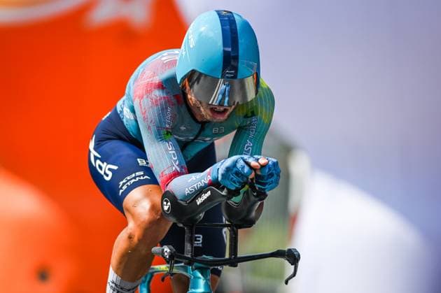 82nd Tour De Pologne 2025 - Stage 7 WIELICZKA, POLAND AUGUST 10: Michele Gazzoli of Italy, riding for XDS Astana Team, races through the final kilometer of Stage 7, a 12.5 km individual time trial from Wieliczka to Wieliczka, during the 82nd Tour de Pologne, in Wieliczka, Lesser Poland Voivodeship, Poland, on August 10, 2025. Wieliczka Poland Copyright: xArturxWidakx originalFilename:widak-82ndtour250810_npFpJ.jpg