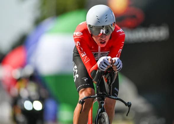 82nd Tour De Pologne 2025 - Stage 7 WIELICZKA, POLAND AUGUST 10: Michael Leonard of Canada, riding for INEOS Grenadiers, races through the final kilometer of Stage 7, a 12.5 km individual time trial from Wieliczka to Wieliczka, during the 82nd Tour de Pologne, in Wieliczka, Lesser Poland Voivodeship, Poland, on August 10, 2025. Wieliczka Poland Copyright: xArturxWidakx originalFilename:widak-82ndtour250810_npesZ.jpg
