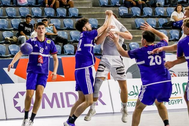 August 11, 2025, Cairo, Cairo, Egypt: An Action Momment During A 11TH IHF Men s Youth World Championship, WM, Weltmeisterschaft Egypt 2025 Between Germany And France At Cairo Stadium Hall 2 Cairo Egypt - ZUMAe138 20250811_zsp_e138_004 Copyright: xBassemxElziatyx