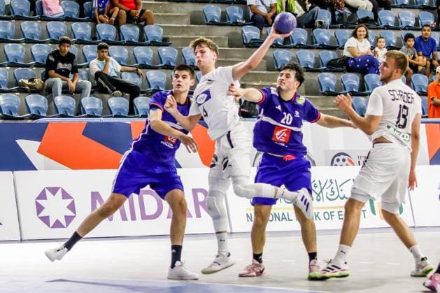 August 11, 2025, Cairo, Cairo, Egypt: HENSEN NOAH The Germany Player In Action During A 11TH IHF Men s Youth World Championship, WM, Weltmeisterschaft Egypt 2025 Between Germany And France At Cairo Stadium Hall 2 Cairo Egypt - ZUMAe138 20250811_zsp_e138_005 Copyright: xBassemxElziatyx