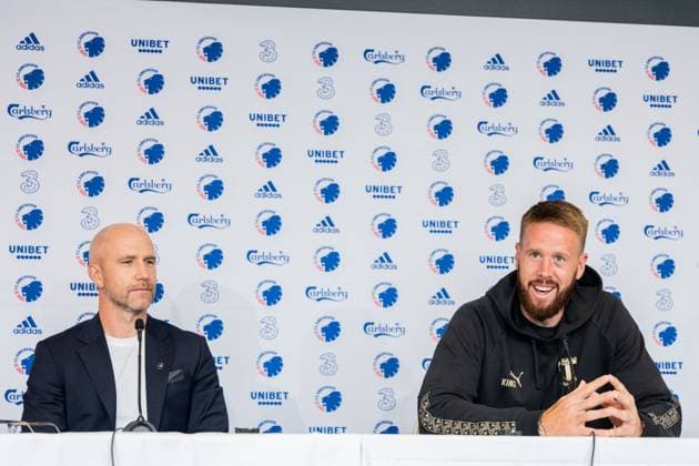 250811 Head coach Henrik Rydström and Pontus Jansson of Malmö FF during a UEFA Champions League press conference, PK, Pressekonferenz on August 11, 2025 in Copenhagen. Photo: Petter Arvidson BILDBYRAN kod PA PA1060 fotboll football soccer fotball uefa champions league champions league presskonferens press conference malmö ff bbeng Copyright: PETTERxARVIDSON BB250811PA094
