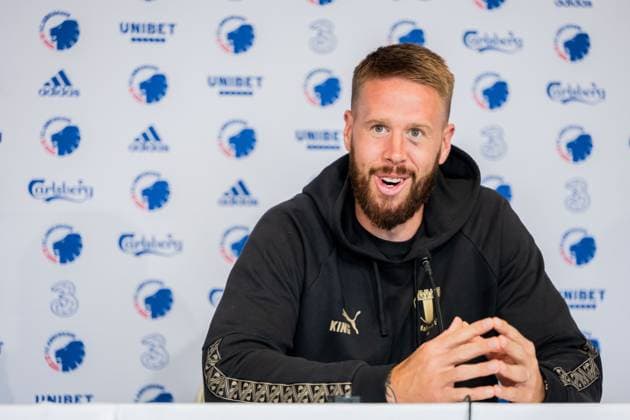 250811 Pontus Jansson of Malmö FF during a UEFA Champions League press conference, PK, Pressekonferenz on August 11, 2025 in Copenhagen. Photo: Petter Arvidson BILDBYRAN kod PA PA1060 fotboll football soccer fotball uefa champions league champions league presskonferens press conference malmö ff bbeng Copyright: PETTERxARVIDSON BB250811PA097
