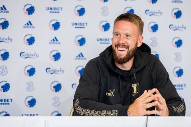 250811 Pontus Jansson of Malmö FF during a UEFA Champions League press conference, PK, Pressekonferenz on August 11, 2025 in Copenhagen. Photo: Petter Arvidson BILDBYRAN kod PA PA1060 fotboll football soccer fotball uefa champions league champions league presskonferens press conference malmö ff bbeng Copyright: PETTERxARVIDSON BB250811PA099