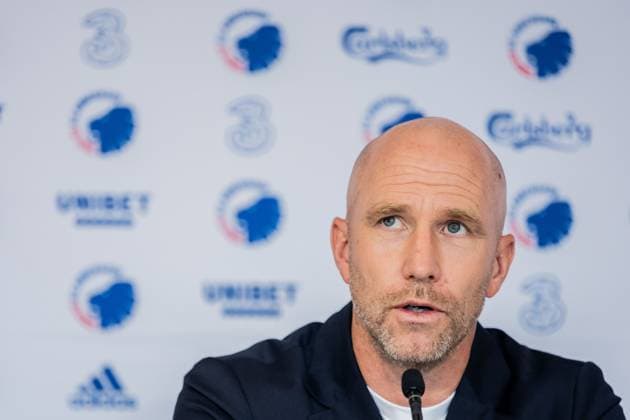 250811 Head coach Henrik Rydström of Malmö FF during a UEFA Champions League press conference, PK, Pressekonferenz on August 11, 2025 in Copenhagen. Photo: Petter Arvidson BILDBYRAN kod PA PA1060 fotboll football soccer fotball uefa champions league champions league presskonferens press conference malmö ff bbeng Copyright: PETTERxARVIDSON BB250811PA103