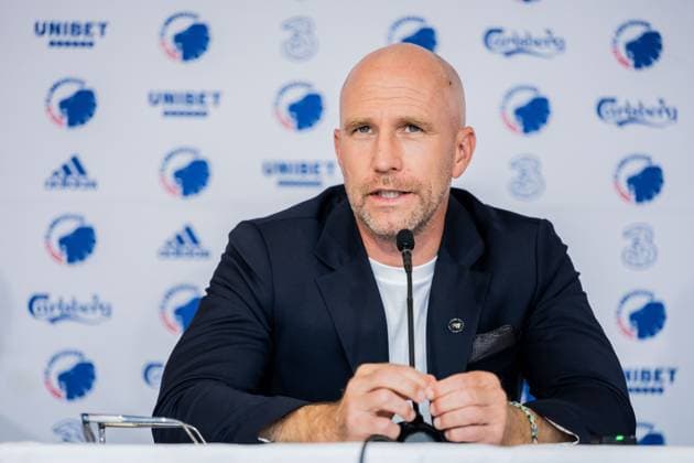 250811 Head coach Henrik Rydström of Malmö FF during a UEFA Champions League press conference, PK, Pressekonferenz on August 11, 2025 in Copenhagen. Photo: Petter Arvidson BILDBYRAN kod PA PA1060 fotboll football soccer fotball uefa champions league champions league presskonferens press conference malmö ff bbeng Copyright: PETTERxARVIDSON BB250811PA104