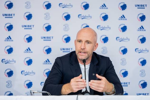 250811 Head coach Henrik Rydström of Malmö FF during a UEFA Champions League press conference, PK, Pressekonferenz on August 11, 2025 in Copenhagen. Photo: Petter Arvidson BILDBYRAN kod PA PA1060 fotboll football soccer fotball uefa champions league champions league presskonferens press conference malmö ff bbeng Copyright: PETTERxARVIDSON BB250811PA105