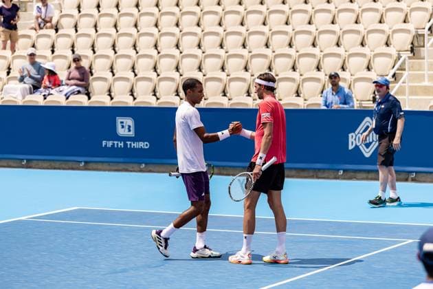 TENNIS : Tournoi de Cincinatti - 11 08 2025 Arthur Rinderknech, France, Tournoi de Cincinatti 2025, 16e de Finale, abandon  Copyright: xx